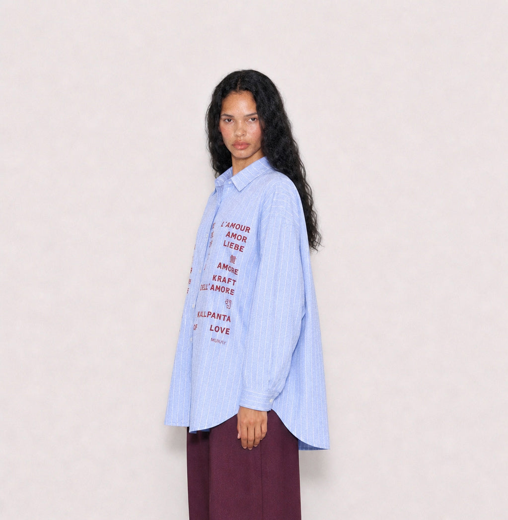Camisa Amor Mundial - Azul