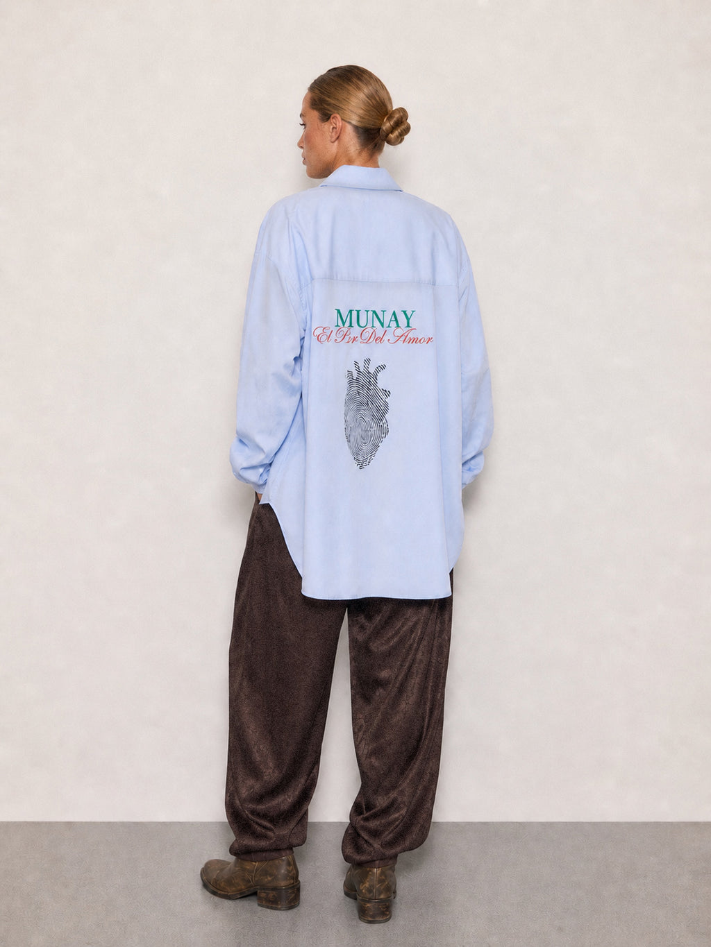 Camisa Amor Latino - Celeste
